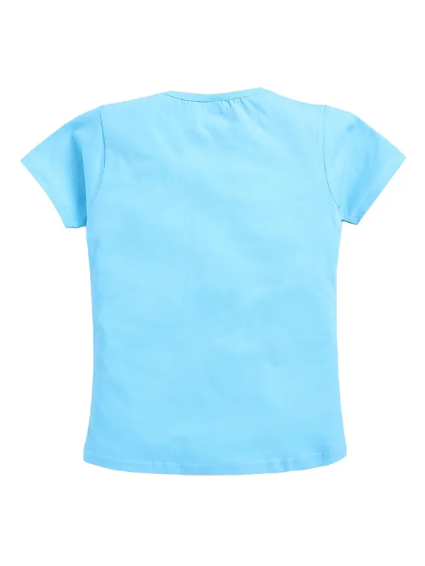 Blue_Cotton_T-Shirt_Pajama_Night_Suit_Set_For_Girls