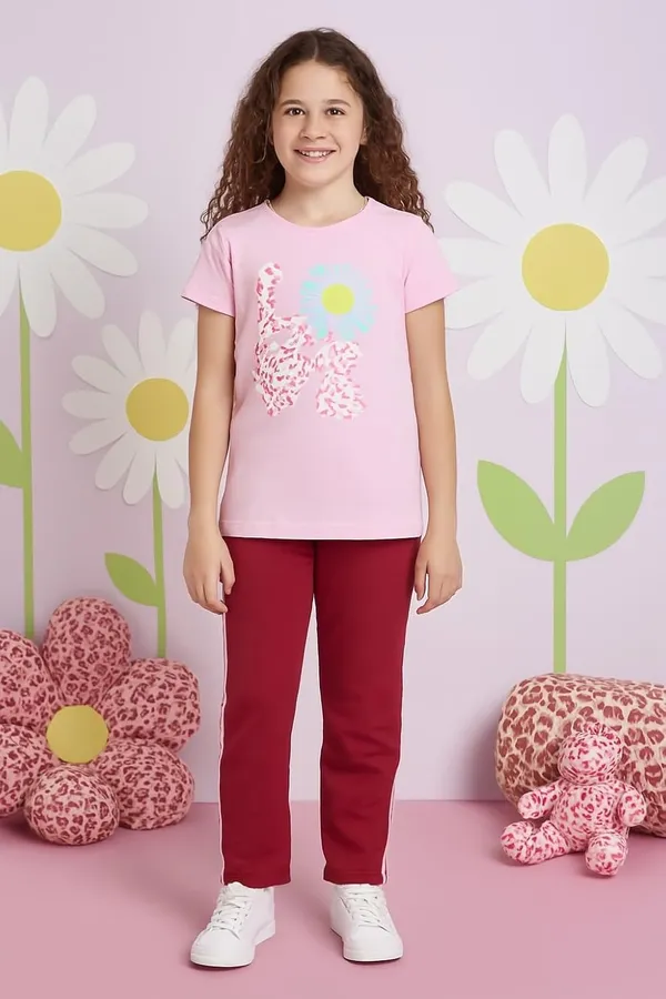 Pink_And_Red_Cotton_T-Shirt_Pajama_Night_Suit_Set_For_Girls
