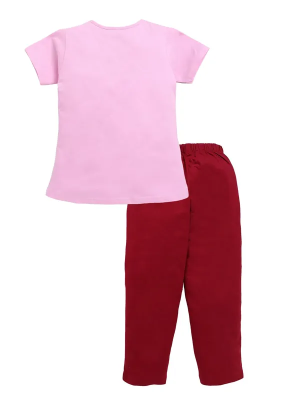 Pink_And_Red_Cotton_T-Shirt_Pajama_Night_Suit_Set_For_Girls