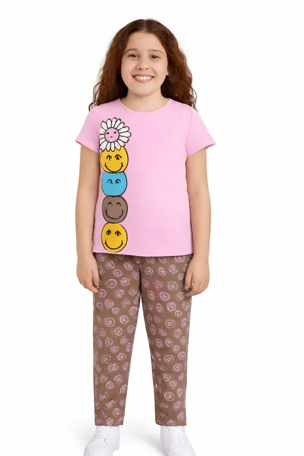 Pink_Cotton_T-Shirt_Pajama_Night_Suit_Set_For_Girls