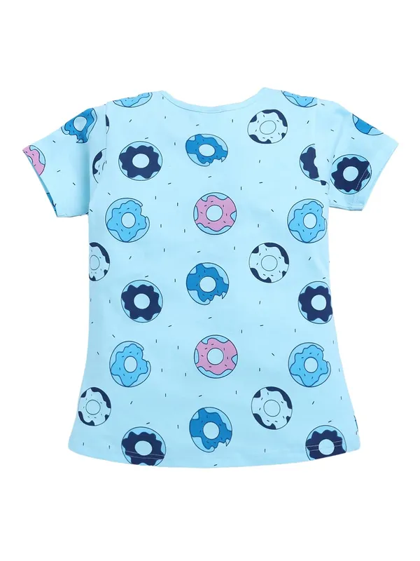 Blue_Cotton_T-Shirt_Pajama_Night_Suit_Set_For_Girls
