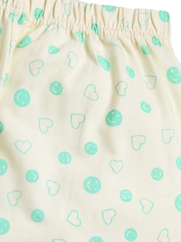 Green_Cotton_T-Shirt_Pajama_Night_Suit_Set_For_Girls