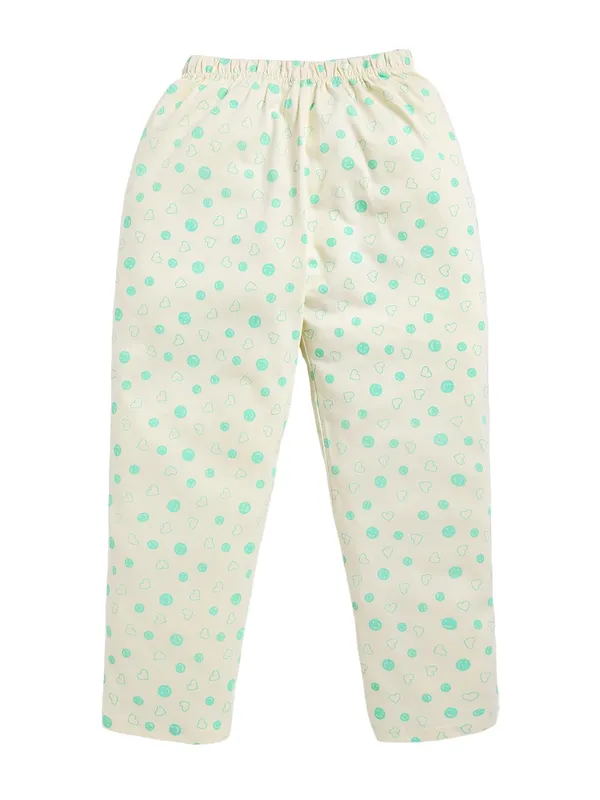 Green_Cotton_T-Shirt_Pajama_Night_Suit_Set_For_Girls