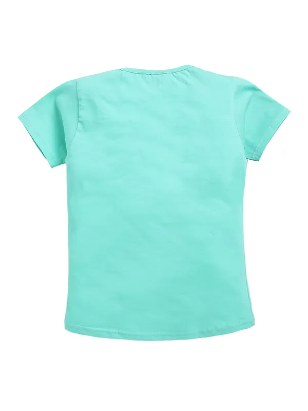 Green_Cotton_T-Shirt_Pajama_Night_Suit_Set_For_Girls