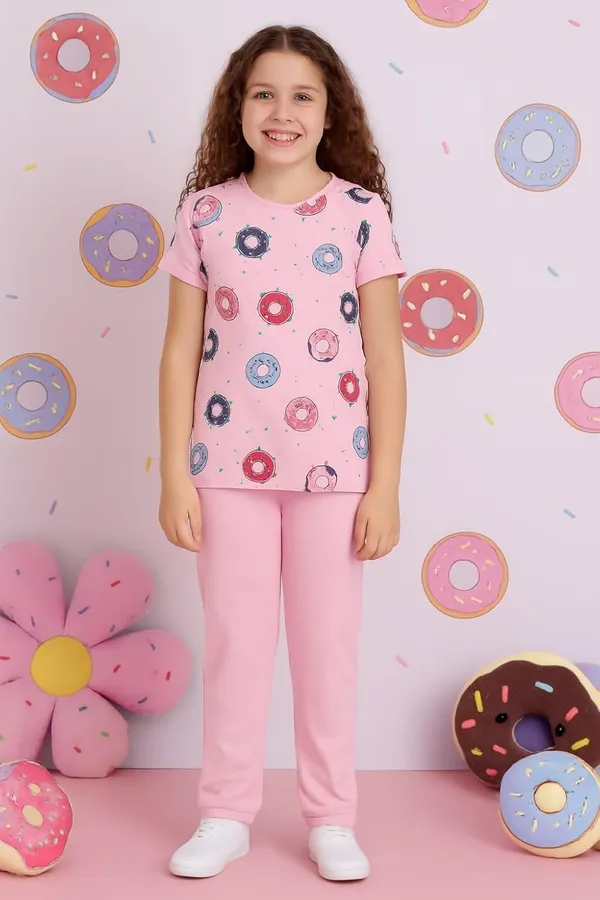 Pink_Cotton_T-Shirt_Pajama_Night_Suit_Set_For_Girls