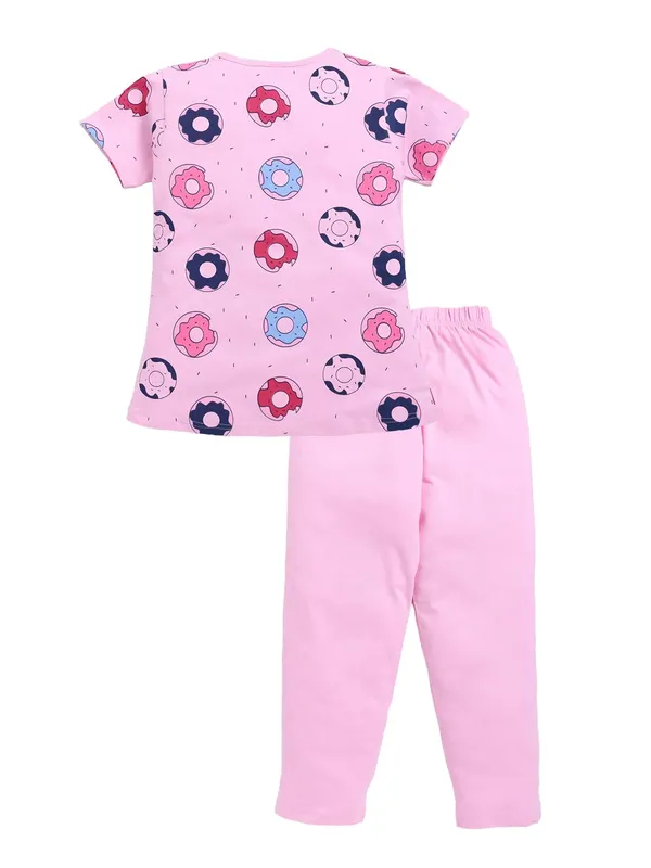 Pink_Cotton_T-Shirt_Pajama_Night_Suit_Set_For_Girls