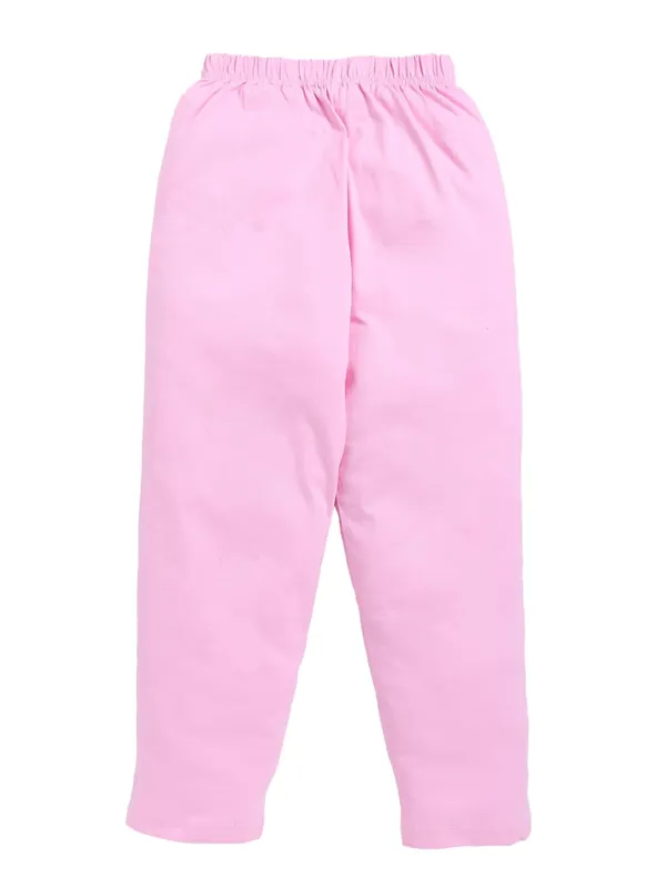 Pink_Cotton_T-Shirt_Pajama_Night_Suit_Set_For_Girls