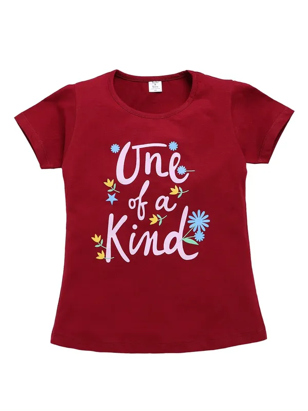 Maroon_And_Pink_Cotton_T-Shirt_Pajama_Night_Suit_Set_For_Girls