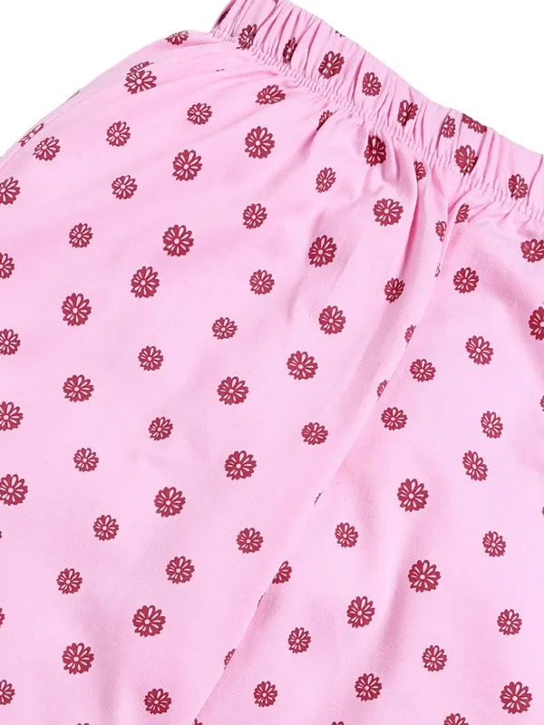 Maroon_And_Pink_Cotton_T-Shirt_Pajama_Night_Suit_Set_For_Girls