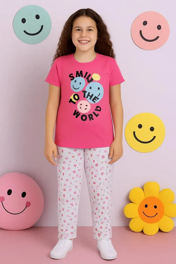 Pink_Cotton_T-Shirt_Pajama_Night_Suit_Set_For_Girls