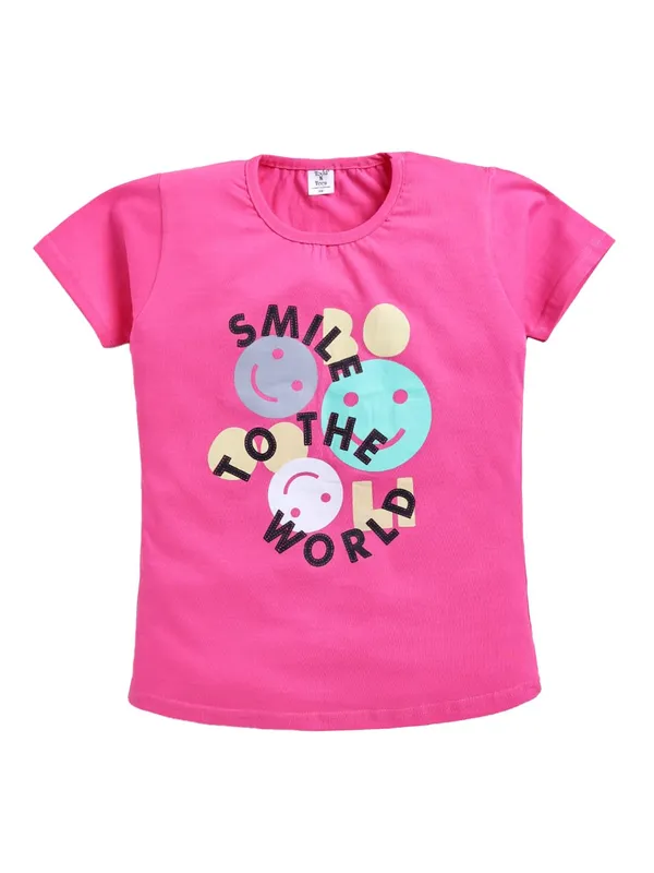 Pink_Cotton_T-Shirt_Pajama_Night_Suit_Set_For_Girls