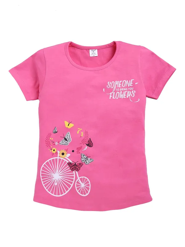 Pink_Cotton_T-Shirt_Pajama_Night_Suit_Set_For_Girls