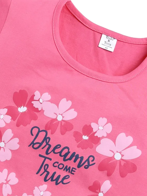Pink_Cotton_T-Shirt_Pajama_Night_Suit_Set_For_Girls