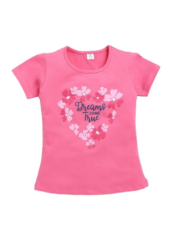 Pink_Cotton_T-Shirt_Pajama_Night_Suit_Set_For_Girls