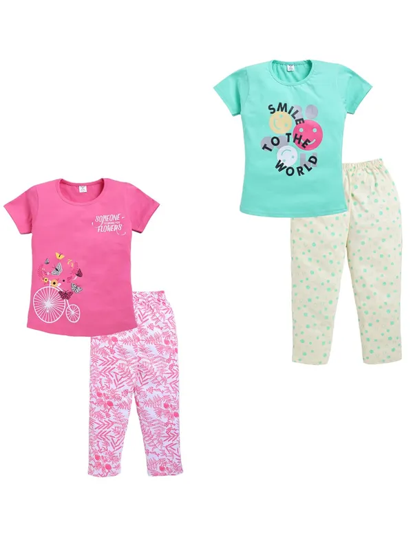 Multicolor_Cotton_T-Shirt_Pajama_Night_Suit_Combo_For_Girls_Pack_Of_2