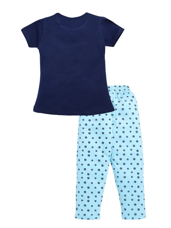 Sky_Blue_And_Navy_Cotton_T-Shirt_Pajama_Night_Suit_Set_For_Girls