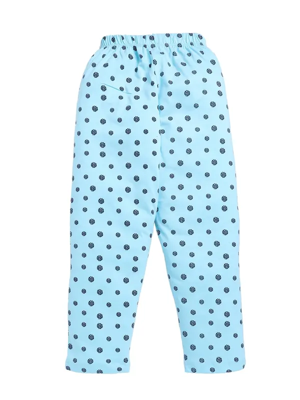 Sky_Blue_And_Navy_Cotton_T-Shirt_Pajama_Night_Suit_Set_For_Girls