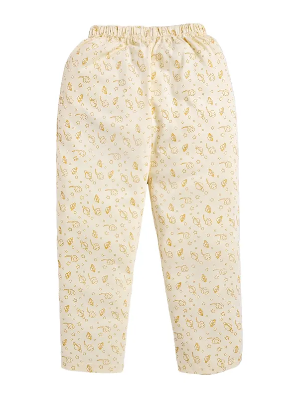 Mustard_Yellow_Cotton_T-Shirt_Pajama_Night_Suit_Set_For_Girls