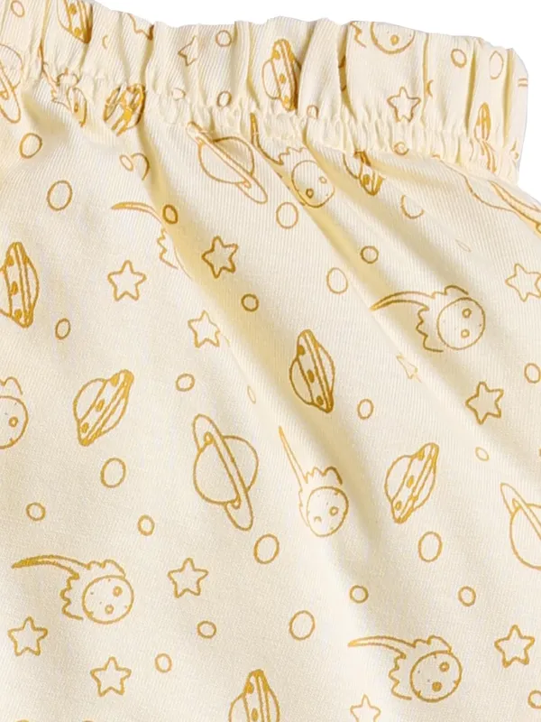 Mustard_Yellow_Cotton_T-Shirt_Pajama_Night_Suit_Set_For_Girls