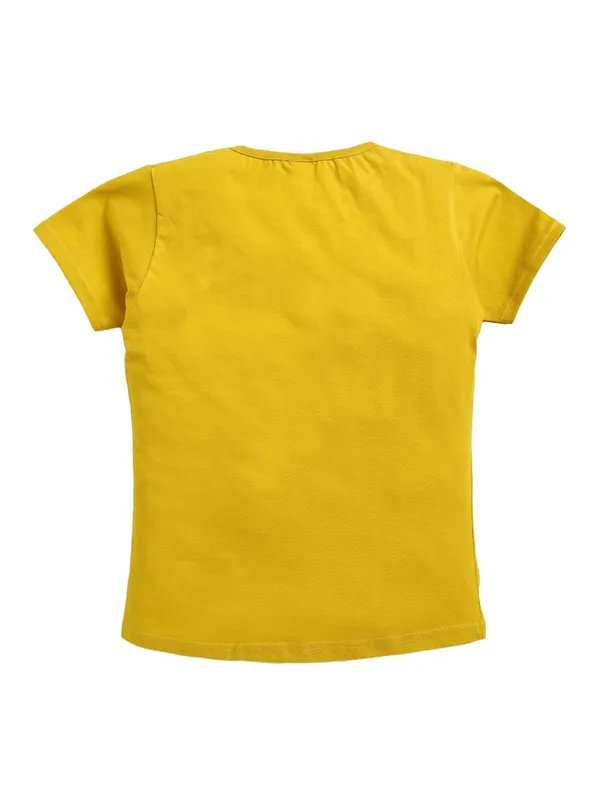 Mustard_Yellow_Cotton_T-Shirt_Pajama_Night_Suit_Set_For_Girls