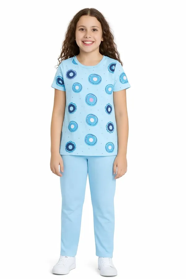 Blue_Cotton_T-Shirt_Pajama_Night_Suit_Set_For_Girls