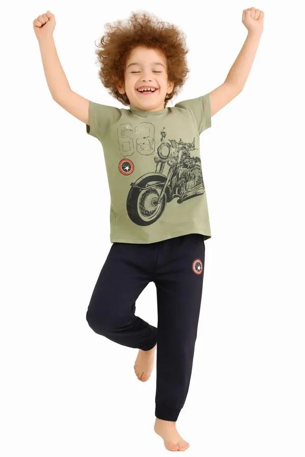 Khaki_And_Blue_Cotton_T-Shirt_Track_Pant_Joggers_Set_For_Boys