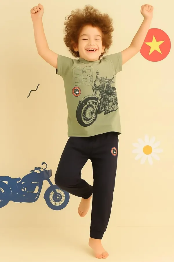 Khaki_And_Blue_Cotton_T-Shirt_Track_Pant_Joggers_Set_For_Boys