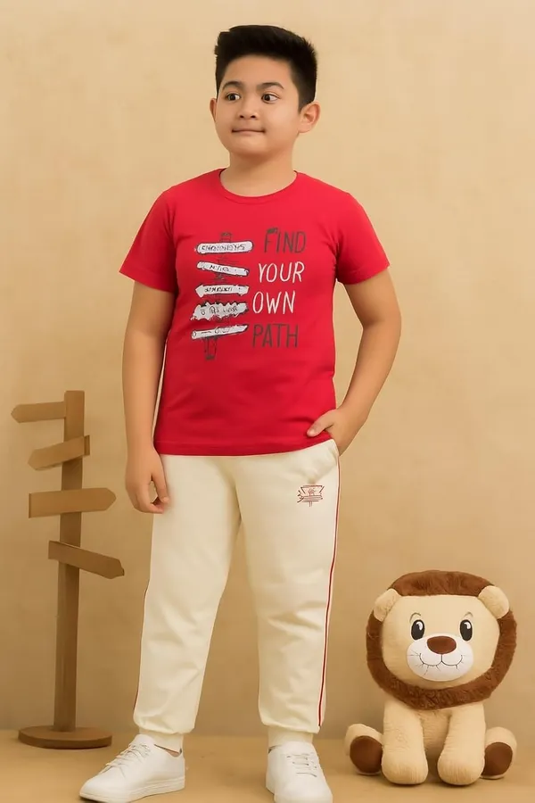 Off_White_And_Red_Cotton_T-Shirt_Track_Pant_Joggers_Set_For_Boys