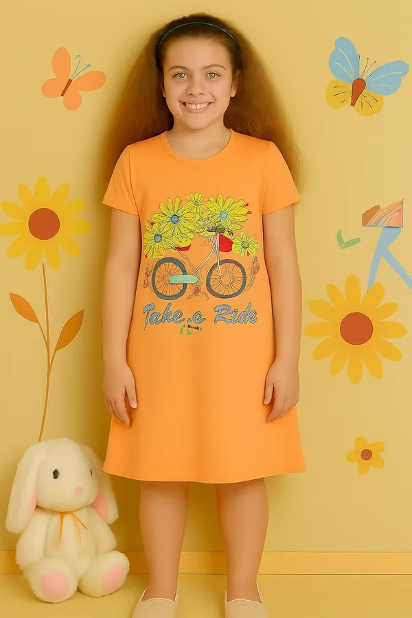 Peach_Cotton_Nighty_For_Girls