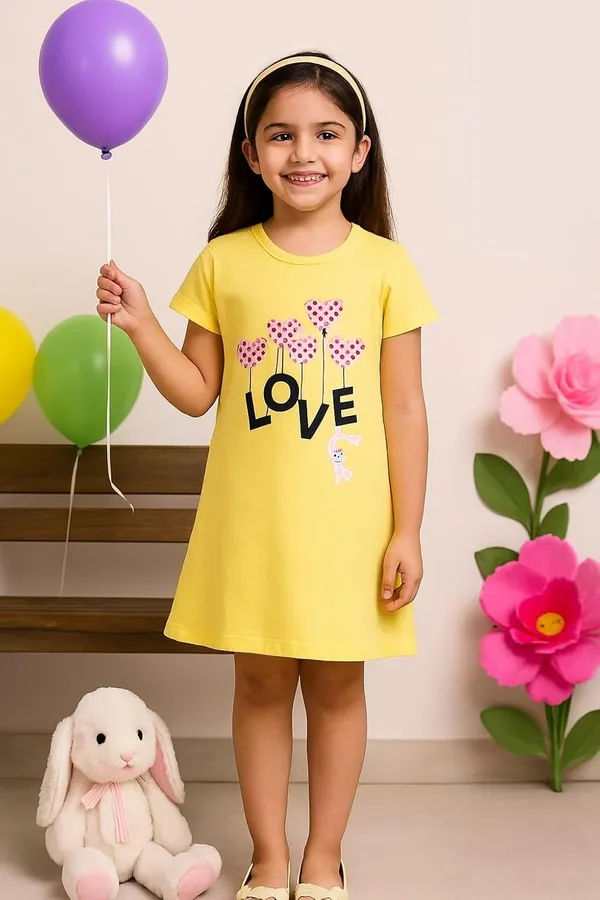 Yellow_Cotton_Nighty_For_Girls