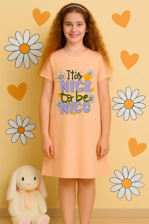 Peach_Cotton_Nighty_For_Girls