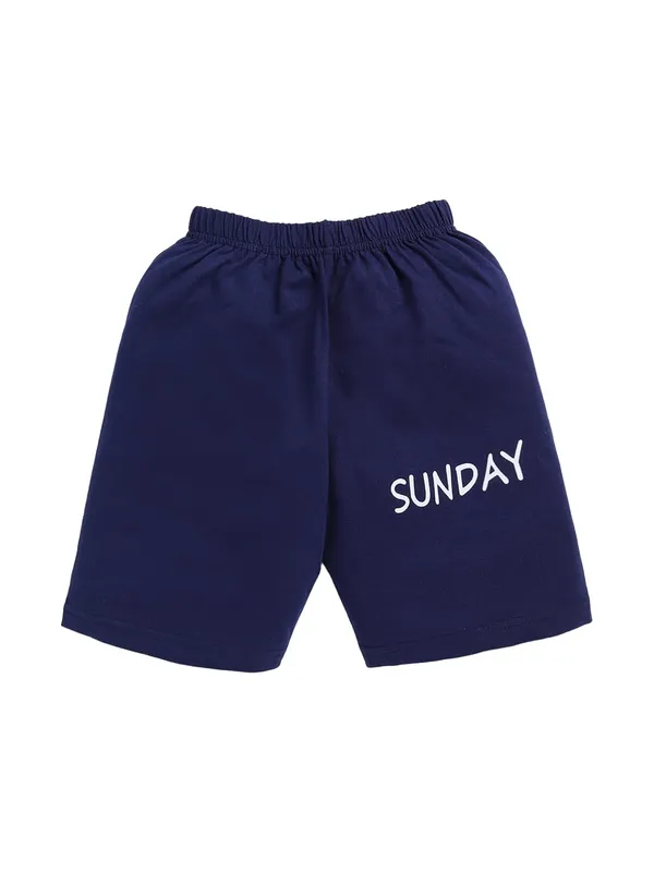 White_And_Blue_Cotton_T-Shirt_Shorts_Set_For_Boys