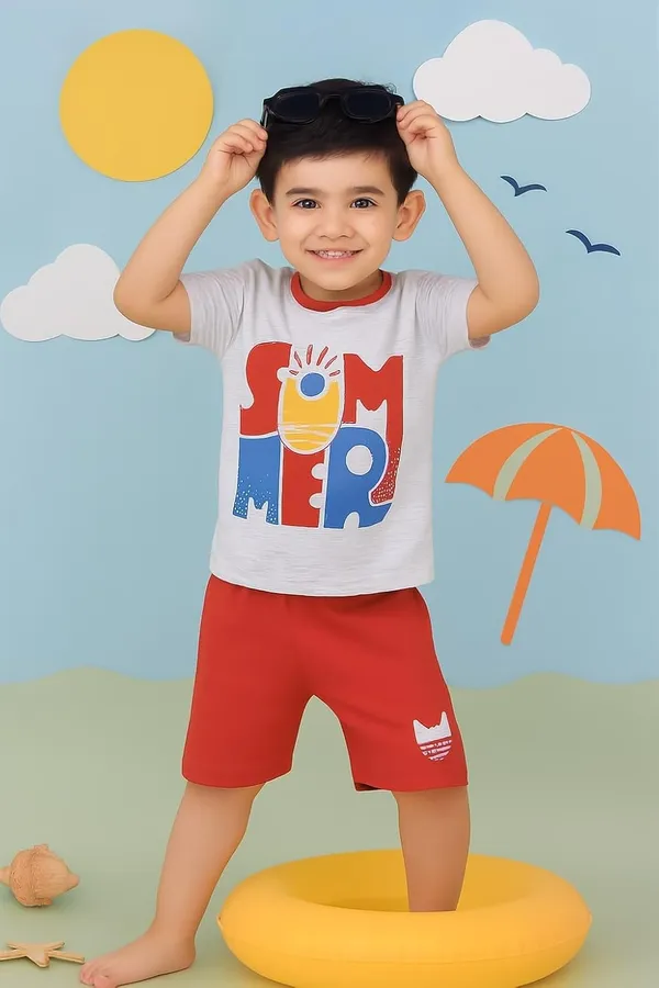 Grey_Cotton_T-Shirt_Shorts_Set_For_Boys