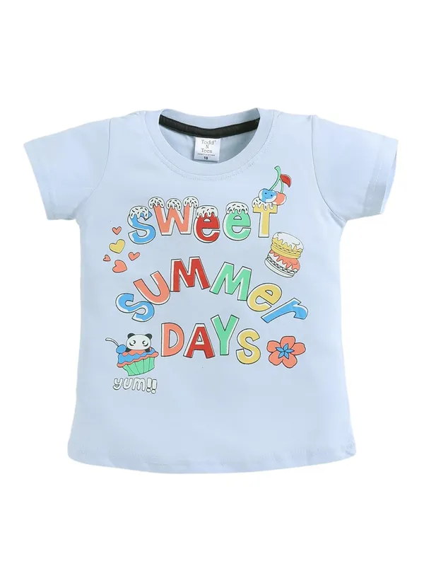 Sky_And_Navy_Cotton_T-Shirt_Shorts_Set_For_Girls