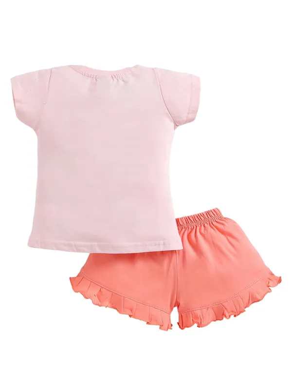 Pink_And_Orange_Cotton_T-Shirt_Shorts_Set_For_Girls
