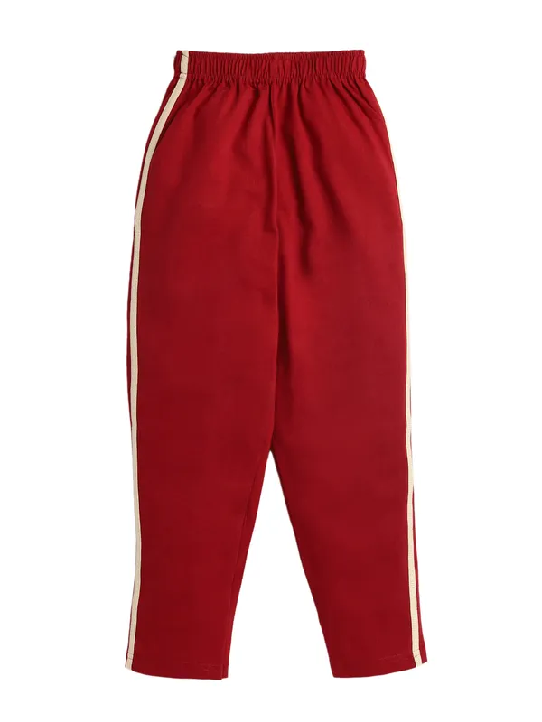 Beige_And_Red_Cotton_T-Shirt_Track_Pant_Joggers_Set_For_Boys