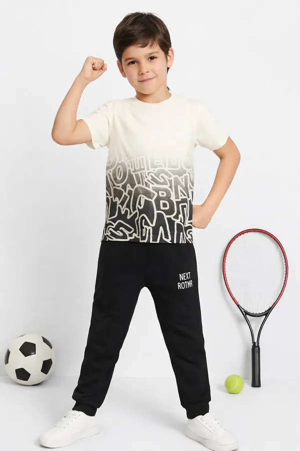 Cream_Cotton_T-Shirt_Track_Pant_Joggers_Set_For_Boys