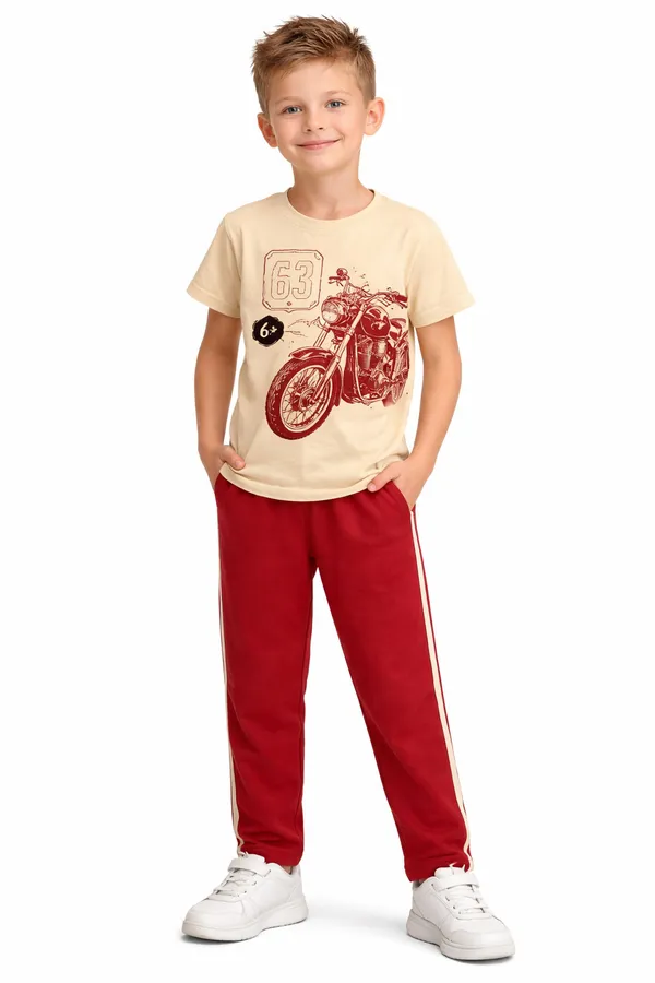 Beige_And_Red_Cotton_T-Shirt_Track_Pant_Joggers_Set_For_Boys