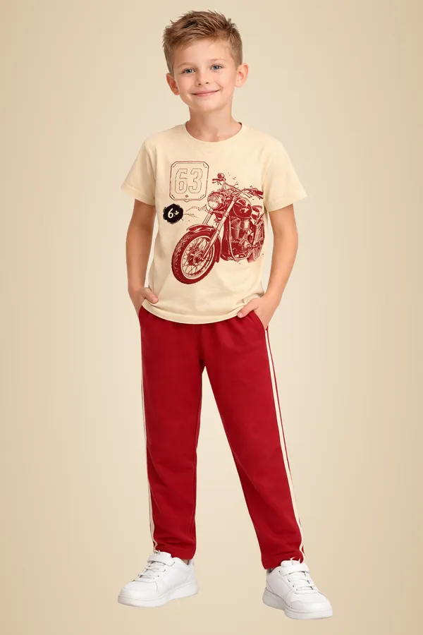 Beige_And_Red_Cotton_T-Shirt_Track_Pant_Joggers_Set_For_Boys