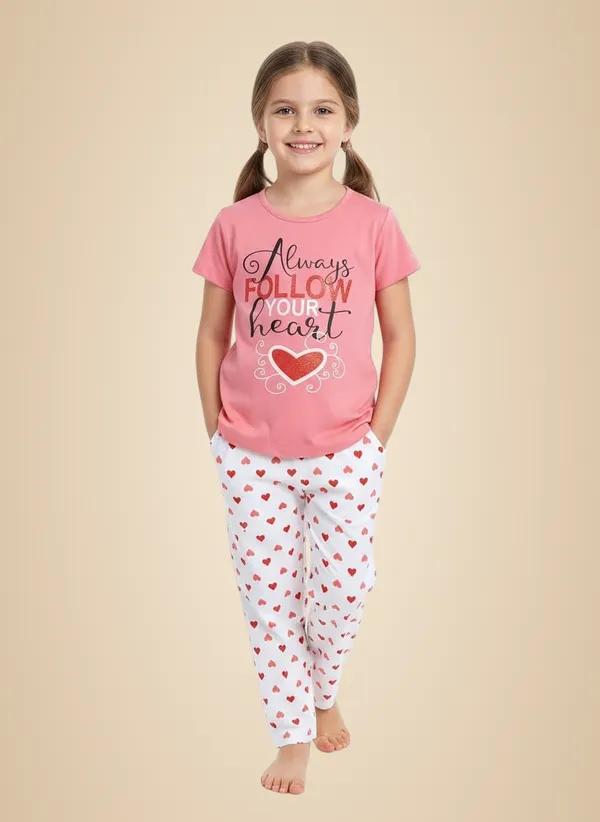 Pink_And_White_Cotton_T-Shirt_Pajama_Night_Suit_Set_For_Girls