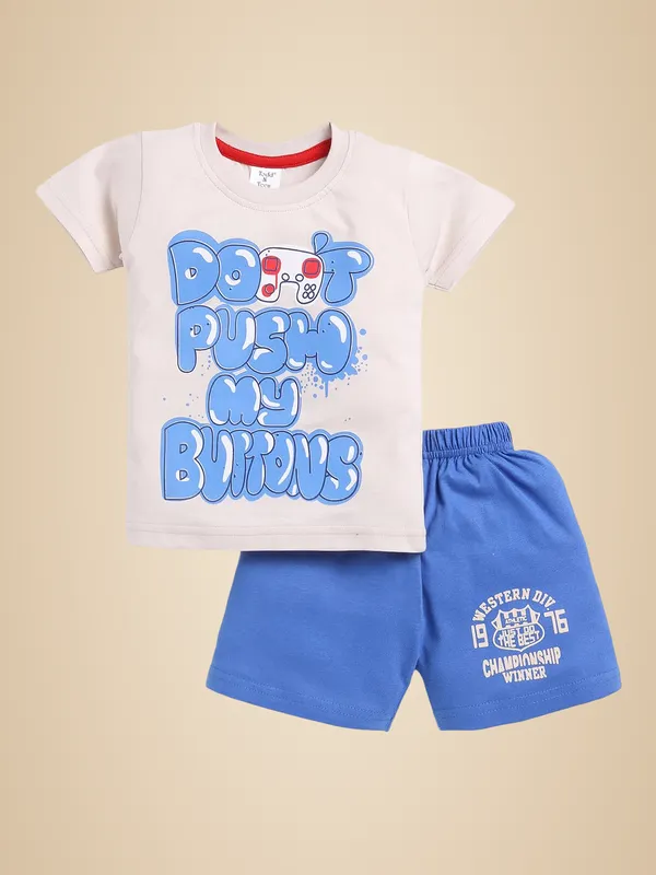 Off_White_And_Blue_Cotton_T-Shirt_Shorts_Set_For_Boys