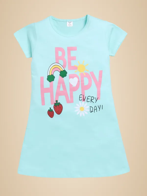 Sea_Green_Cotton_Nighty_For_Girls