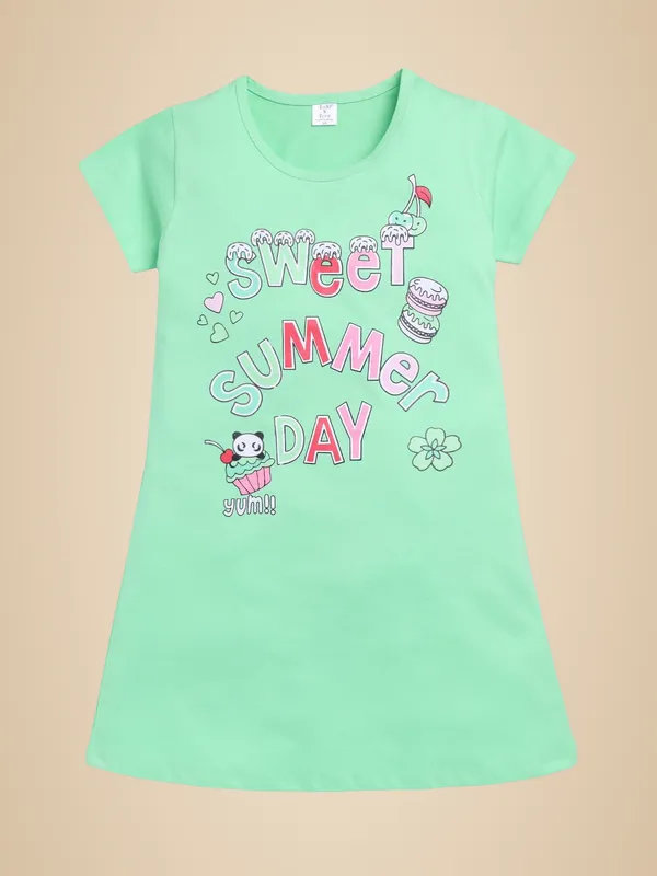 Pista_Green_Cotton_Nighty_For_Girls