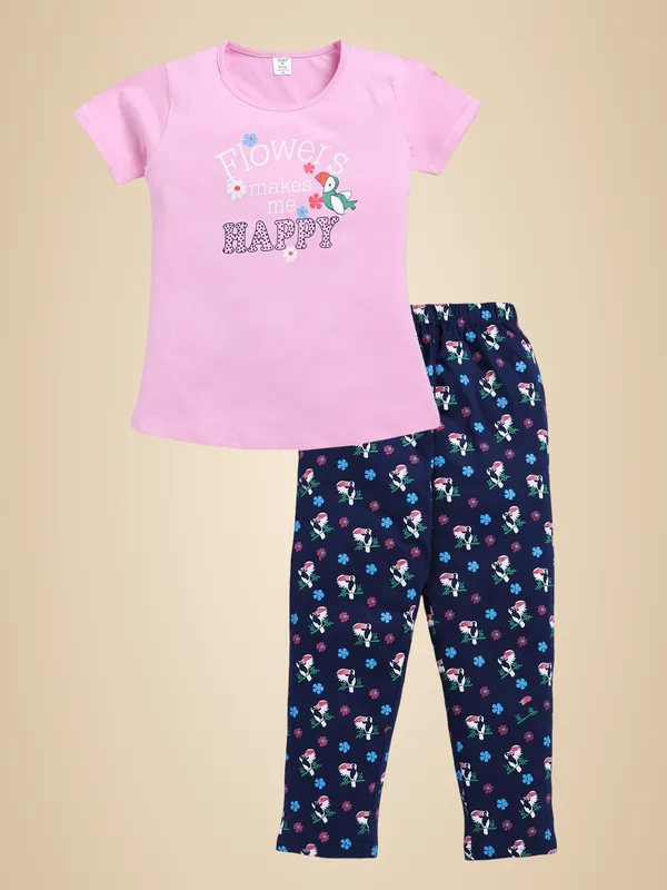 Pink_And_Blue_Cotton_T-Shirt_Pajama_Night_Suit_Set_For_Girls