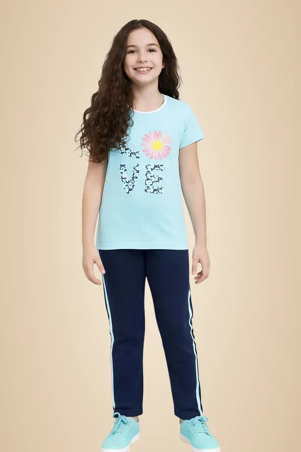 Blue_Cotton_T-Shirt_Pajama_Night_Suit_Set_For_Girls