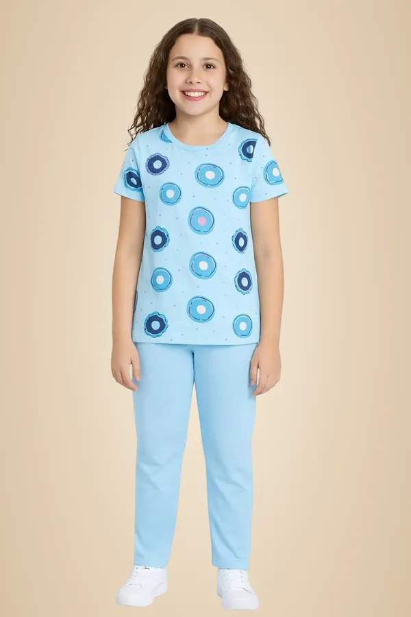 Blue_Cotton_T-Shirt_Pajama_Night_Suit_Set_For_Girls