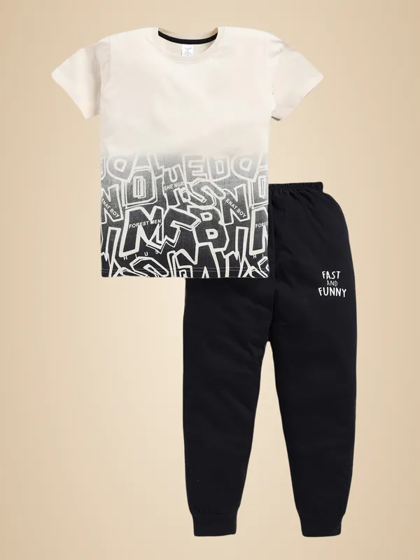 Cream_And_Black_Cotton_T-Shirt_Track_Pant_Joggers_Set_For_Boys
