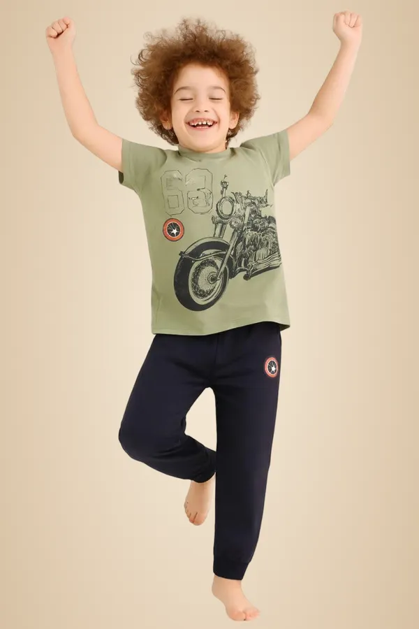 Khaki_And_Blue_Cotton_T-Shirt_Track_Pant_Joggers_Set_For_Boys
