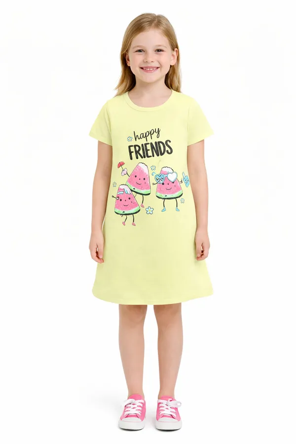 Yellow_Cotton_Nighty_For_Girls