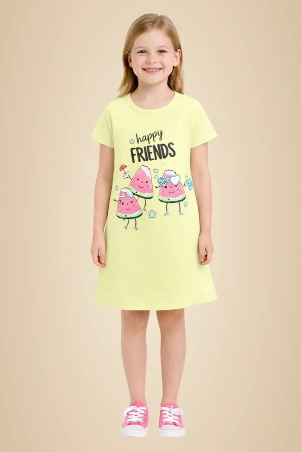 Yellow_Cotton_Nighty_For_Girls